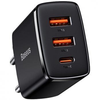 Baseus Caricabatterie Dual USB + Type-C 30W