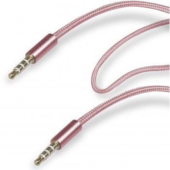 SBS 1 m Pinkes Klinkenkabel – 3,5 mm Stereo‑Jack