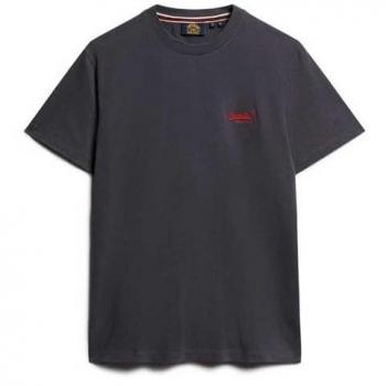 T-shirt Superdry Essential Logo en Coton Bio Gris Foncé Taille S
