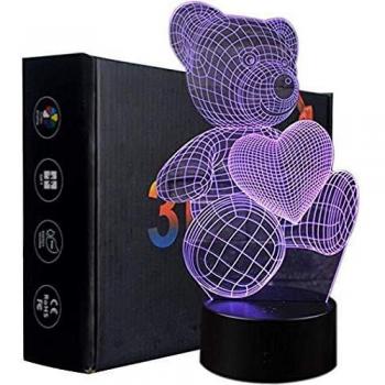 Velocity3D LED Lampen-Set, 7 Farben, Touch‑Switch, perfektes Nachtlicht für Weihnachten & Geburtstage