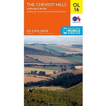 Ordnance Survey Map of The Cheviot Hills