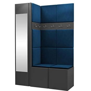 Mueble de recibidor con zapatero y percheros