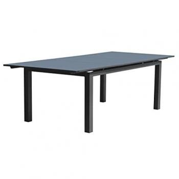 Tavolo da giardino in alluminio grigio antracite 12 posti Miami