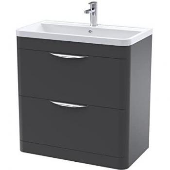 Nuie Parade 800mm Floor Standing Vanity with Soft Black Finish