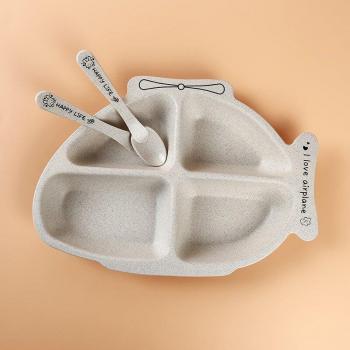 Plastic Divided Dinner Dish for Kids with Helicopter Design