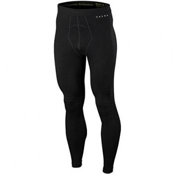 Falke Men's Wool-Tech Tights – M, Black, Block Colour (Virgin Wool)