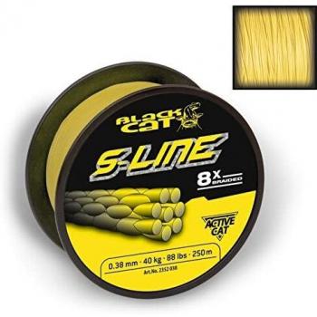 Radiant Black Cat S‑Line Braided Fiber 250 M, 0.380 mm