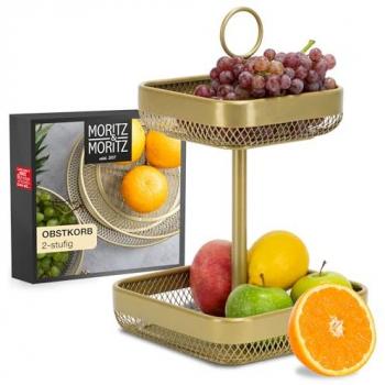 Moritz & Moritz Goldene Obst Etagere, 2-teilig