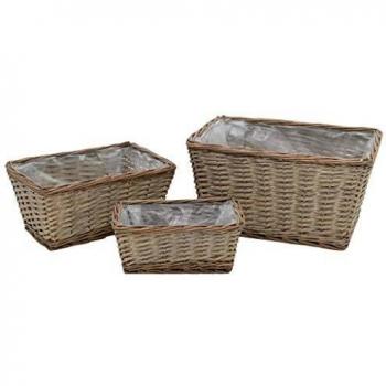 VidaXL PE-Lined Wicker Garden Bed Collection