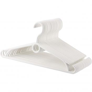 20-Stück-Packung Ladeheid Kleiderbügel LABP003 (Weiß)
