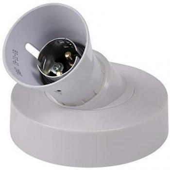 Pre-wired 150W White Batten Lamp Holder, Schneider Electric