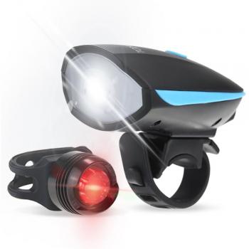 Antorcha para Bicicleta Delantera con Altoparlante y Luz de Cola Impermeable