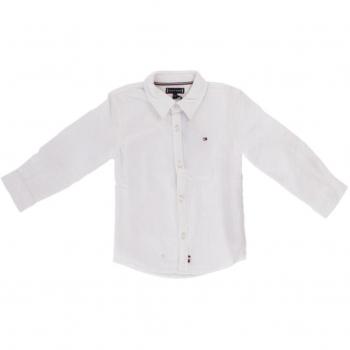 Tommy Hilfiger Kids Button-Down Hemd in Weiß, Größe 98 für Jungen