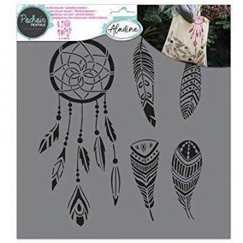 Pochoir Textile Plume