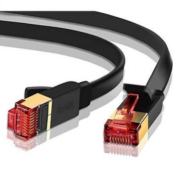 IBRA Câble réseau LAN Gigabit Ethernet 3M plat noir