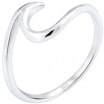 Bague argentée ondulée