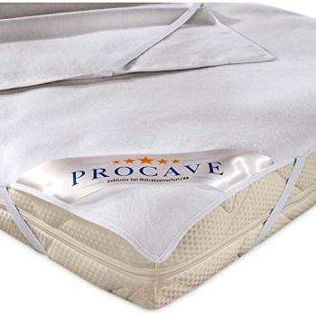 PROCAVE Hochwertiger Molton-Matratzenschoner Weiß, 100 % Bio-Baumwolle, 90x200 cm