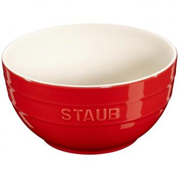 Bol rond Staub 12 cm en céramique, cerise