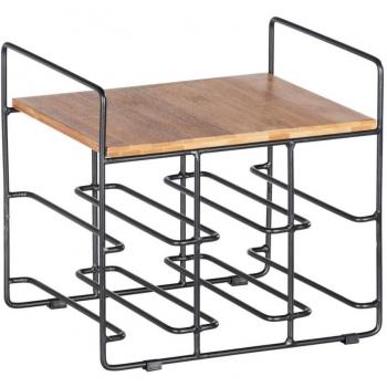 WENKO Weinregal Loft schwarz, braun 30,0 x 24,0 x 27,5 cm schwarz, braun