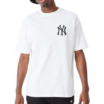 T‑shirt graphique florale New Era MLB Os – BLANC – Taille régulière – Coton – Hommes