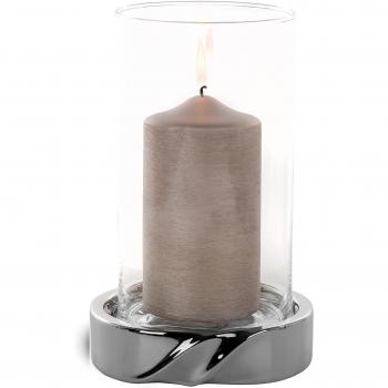 Fink Kerzenhalter LE DECOR, silber, mit Glaszylinder