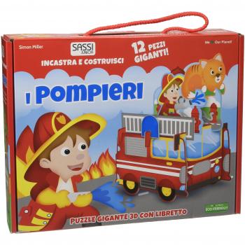 I pompieri. Incastra e costruisci. Libro puzzle. Ediz. a colori. Con Gioco