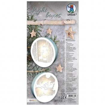 URSUS Forest & Santa Claus Light Box Dekoration