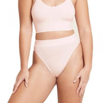 High‑Leg Ribbed Lyolyte Brief – Boody Pale Pink XL