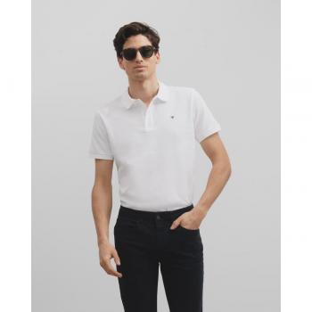 Polo de Manga Corta Blanco para Hombre