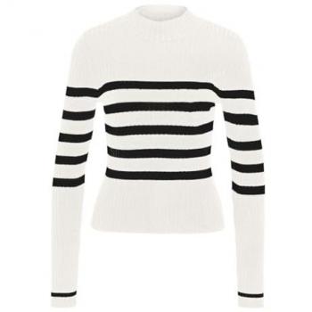 Noisy May Strickpullover aus Rippstrick Modell 'FIFI' in Offwhite, Größe L