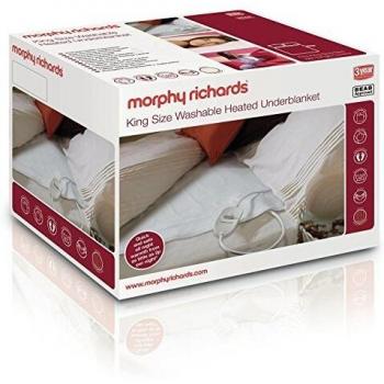 Morphy Richards White Washable Heated Underblanket Electric Blanket