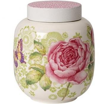 Tee‑Box Cottage Rose – Villeroy & Boch, bunt, mit Deckel