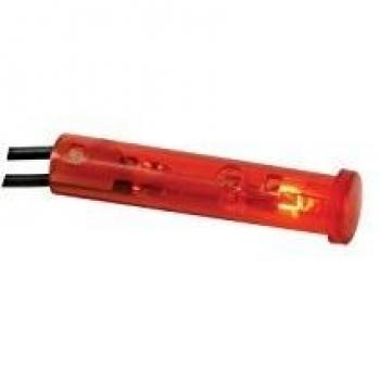 Signaallamp ronde vorm 7mm diameter 220V werkspanning kleur rood (CRAF220R)