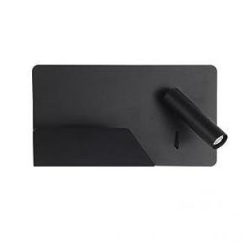 Aplique negro modelo miguel angel foco orientable