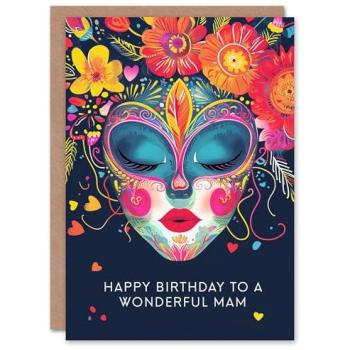 Headdress Flowered Birthday Greet