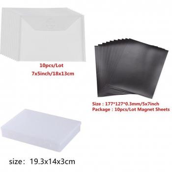 10 Pcs Soft Rubber Magnetic Sheets for DIY Projects with Storage Bag
