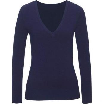 VIVANCE Taillierter Strickpullover – Basic Edition, Marine