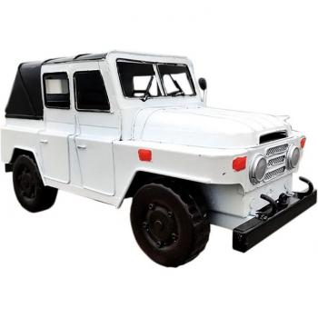 Mini Jeep todoterreno, Adorno Hecho a Mano en Hierro Forjado, Accesorios para Niños