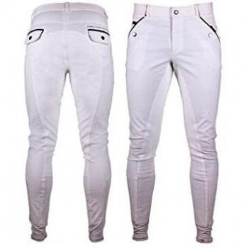 QHP Herren Reithose Jack Vollbesatz (Weiß, 46)