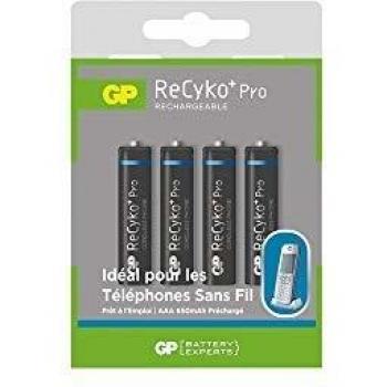Piles rechargeables GP Recyko+ Pro AAA 650mAh