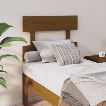 VidaXL Bed Headboard Solid Wood Pine Honey Brown 103.5x3x81 cm