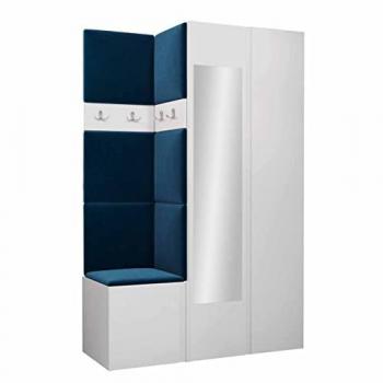 Arredo Hartford Corridoio 350 in Bianco – Truciolato laminato e arazzo, montaggio su muro