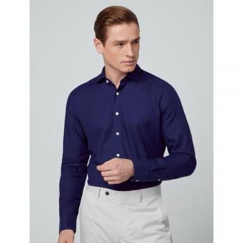 Camisa Azul Marino Hackett Slim para Hombre