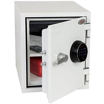 Phoenix Titan FS1282F Fire & Security Safe with Fingerprint Lock (Size 2, Capacity: 25 Liters, Color: White)