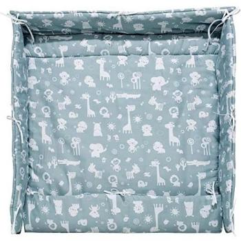 Alvi Laufgittereinlage Zootiere puderblau 70x100 cm