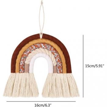 Colorful Macrame Rainbow Wall Decor