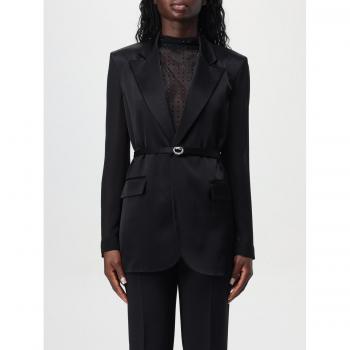 Women's Black Pinko Blazer with Sheer Sleeves – Size 40
