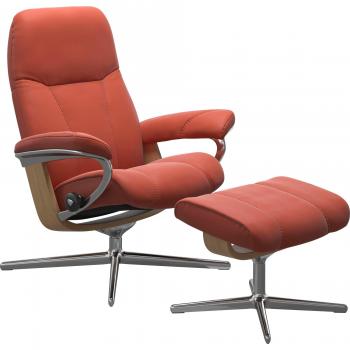 Relaxsessel STRESSLESS Consul, Eiche Holzakzent, braun