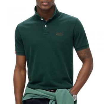 Vint Destroy Polo Superdry Vert Coupe Détendue