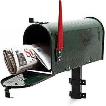 Boîte postale US verte avec support mural